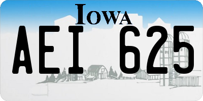 IA license plate AEI625