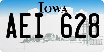 IA license plate AEI628