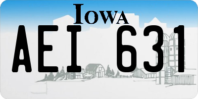 IA license plate AEI631