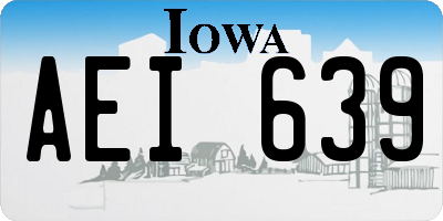 IA license plate AEI639