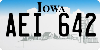 IA license plate AEI642