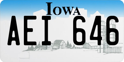 IA license plate AEI646