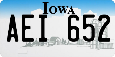 IA license plate AEI652