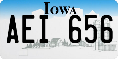 IA license plate AEI656