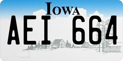 IA license plate AEI664