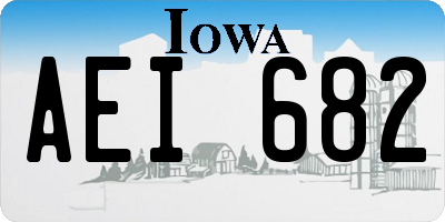 IA license plate AEI682