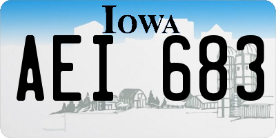 IA license plate AEI683