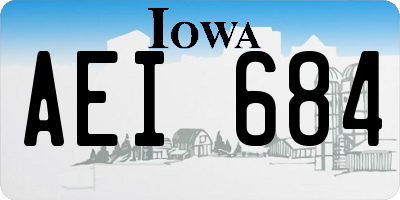 IA license plate AEI684
