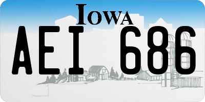 IA license plate AEI686