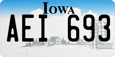 IA license plate AEI693