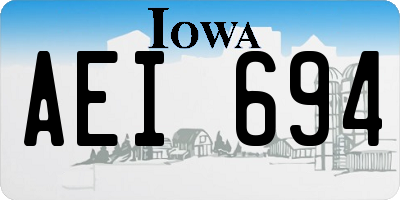 IA license plate AEI694