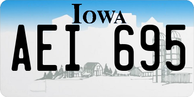 IA license plate AEI695