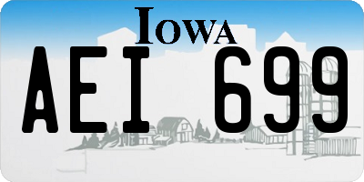 IA license plate AEI699