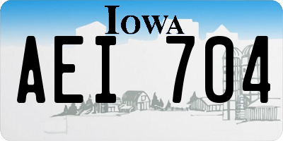 IA license plate AEI704