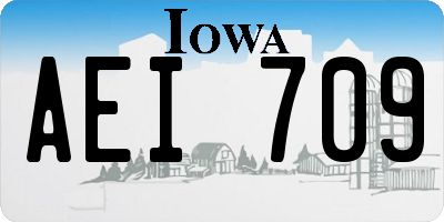 IA license plate AEI709