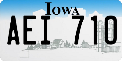 IA license plate AEI710