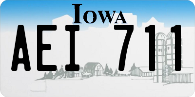IA license plate AEI711