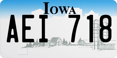 IA license plate AEI718