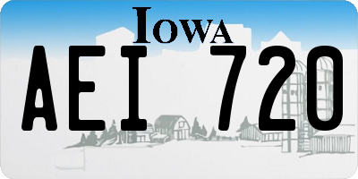 IA license plate AEI720