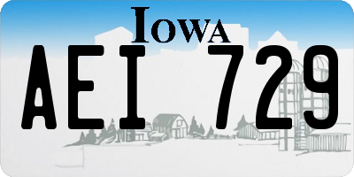 IA license plate AEI729