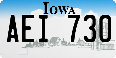 IA license plate AEI730
