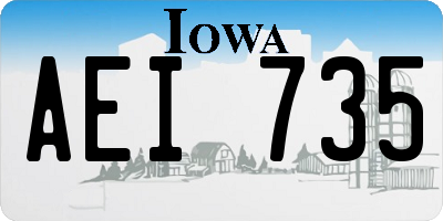 IA license plate AEI735