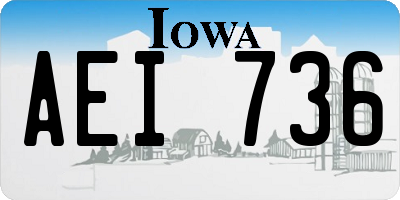 IA license plate AEI736