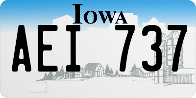 IA license plate AEI737
