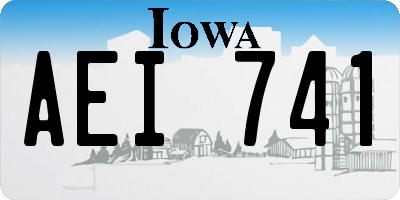 IA license plate AEI741