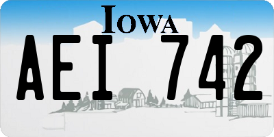 IA license plate AEI742