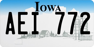 IA license plate AEI772