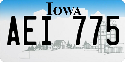 IA license plate AEI775
