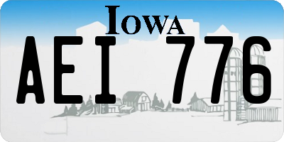 IA license plate AEI776