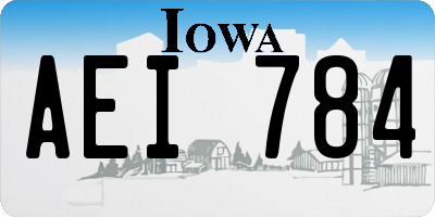 IA license plate AEI784