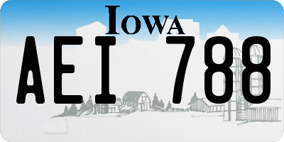 IA license plate AEI788