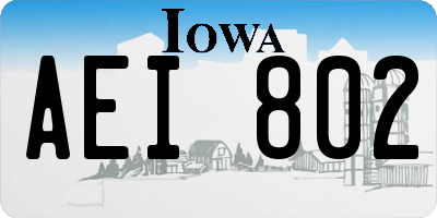 IA license plate AEI802