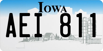 IA license plate AEI811