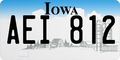IA license plate AEI812