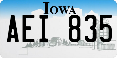 IA license plate AEI835