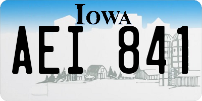 IA license plate AEI841