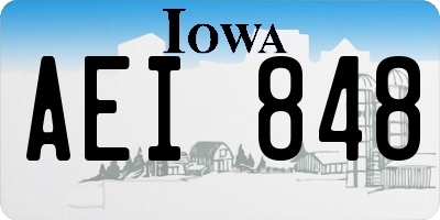 IA license plate AEI848