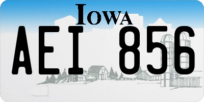 IA license plate AEI856