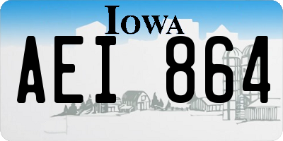 IA license plate AEI864