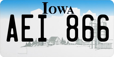 IA license plate AEI866