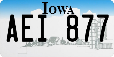 IA license plate AEI877