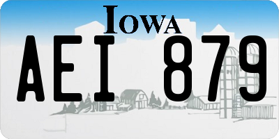 IA license plate AEI879