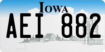 IA license plate AEI882