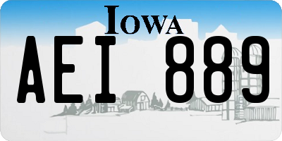 IA license plate AEI889