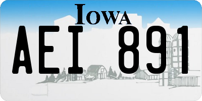 IA license plate AEI891