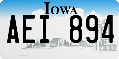 IA license plate AEI894